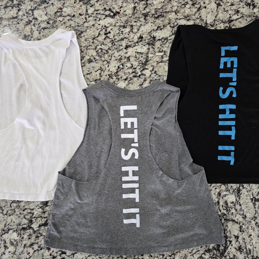 Set of Three 'Let's Hit It' Tank Tops